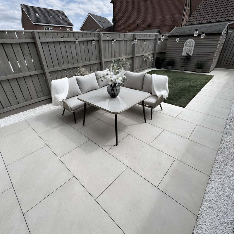 Load image into Gallery viewer, Everest Pearl - Grey Porcelain Paving Tiles - 900 x 600 x 20mm