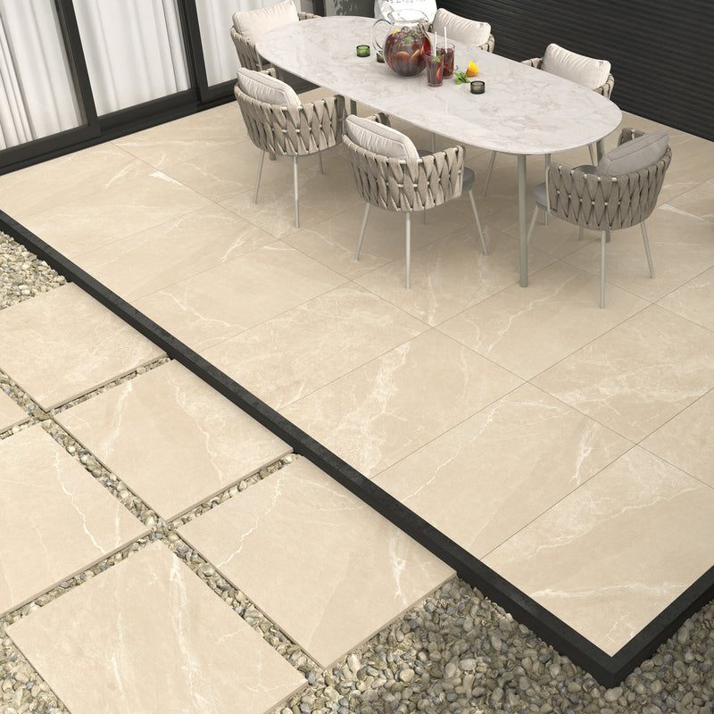 Load image into Gallery viewer, Roca - Beige Porcelain Paving Tiles - 900 x 600 x 20mm