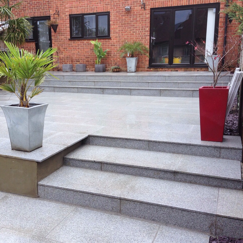 Load image into Gallery viewer, Light Grey Granite Paving - 900 x 600 x 20mm - Sawn & Flamed