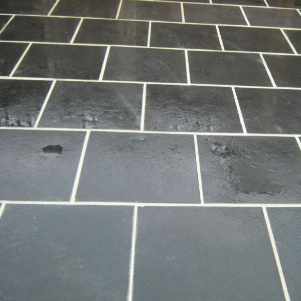 Load image into Gallery viewer, Kota Black Limestone Paving - 600 x 600 x 22mm - Sawn & Riven