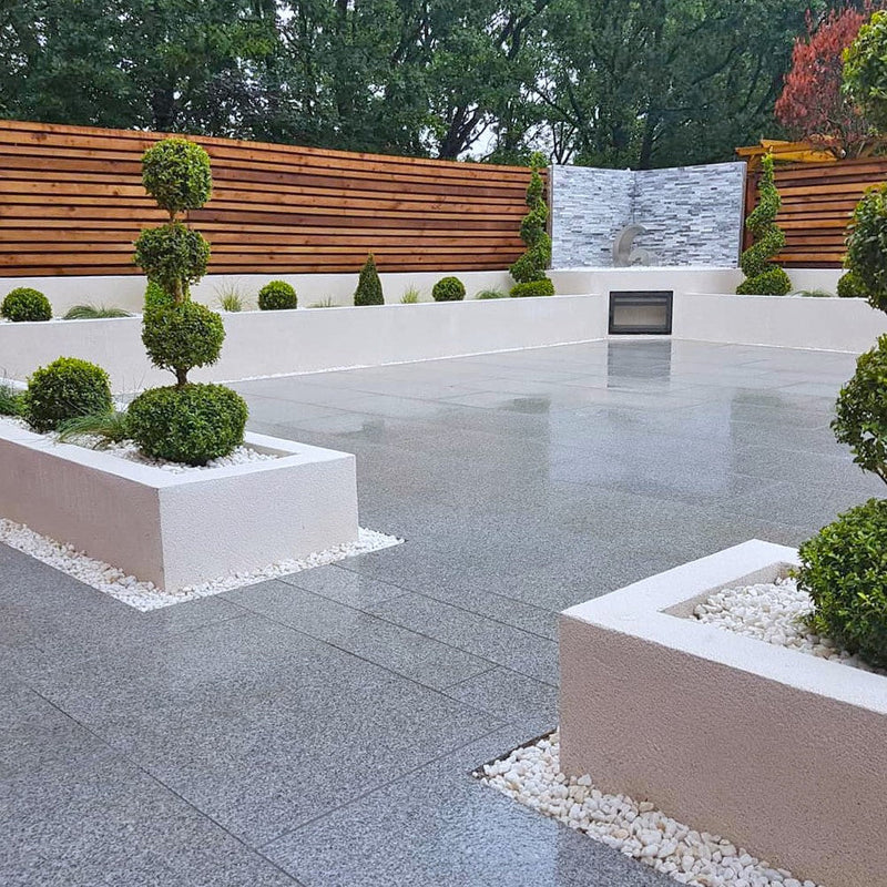 Load image into Gallery viewer, Dark Grey Granite Paving - 295 x 295 x 20mm - Sawn & Flamed