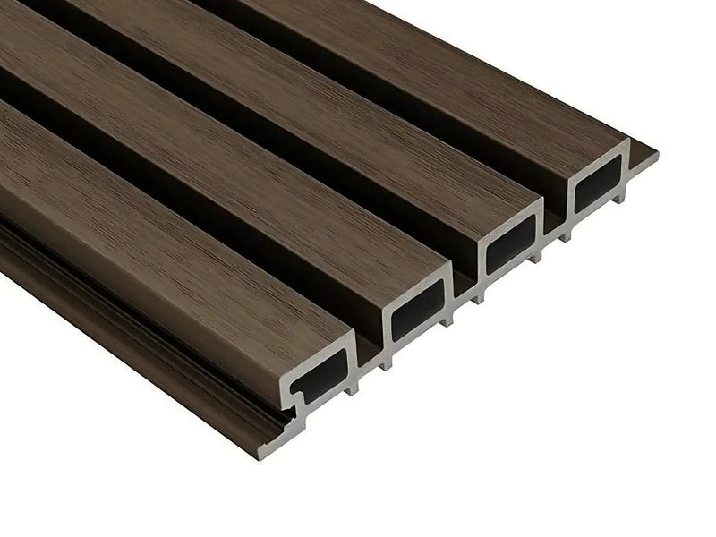 Load image into Gallery viewer, Slatted Walnut - Brown Composite Cladding - Cladding Board - 2500 x 200 x 26 mm
