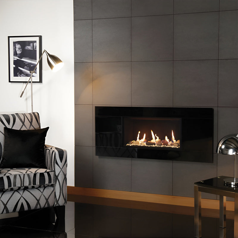 Load image into Gallery viewer, Gazco Studio 1 Glass Conventional & Balanced Flue - Glass Frame - Black