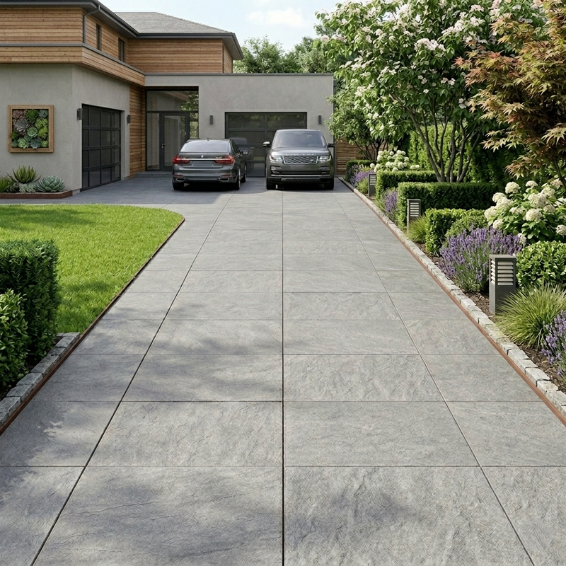 Load image into Gallery viewer, Rasa - Grey Porcelain Paving Tiles - 900 x 600 x 20mm