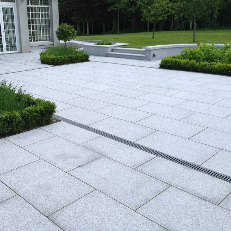 Load image into Gallery viewer, Light Grey Granite Paving - 900 x 600 x 20mm - Sawn & Flamed