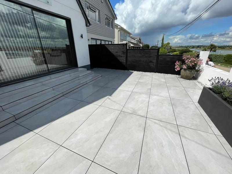 Load image into Gallery viewer, Titan Pearl - White Porcelain Paving Tiles - 1200 x 600 x 20mm