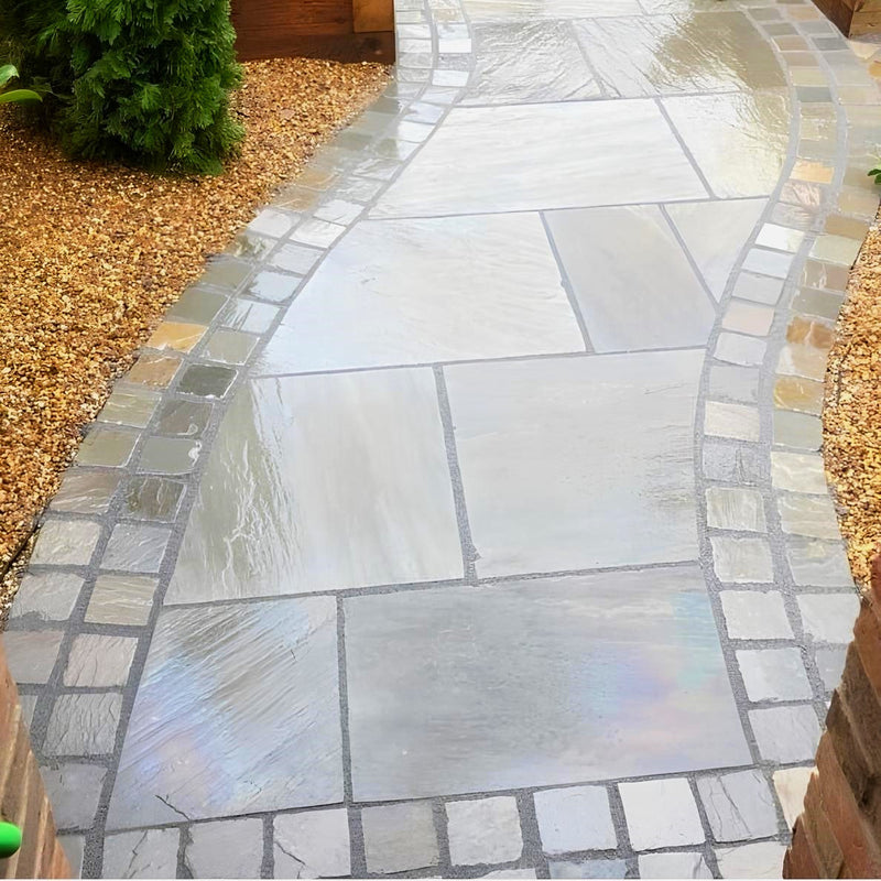 Load image into Gallery viewer, Kandala Grey Indian Sandstone Setts - 135 x 135 x 25-35mm