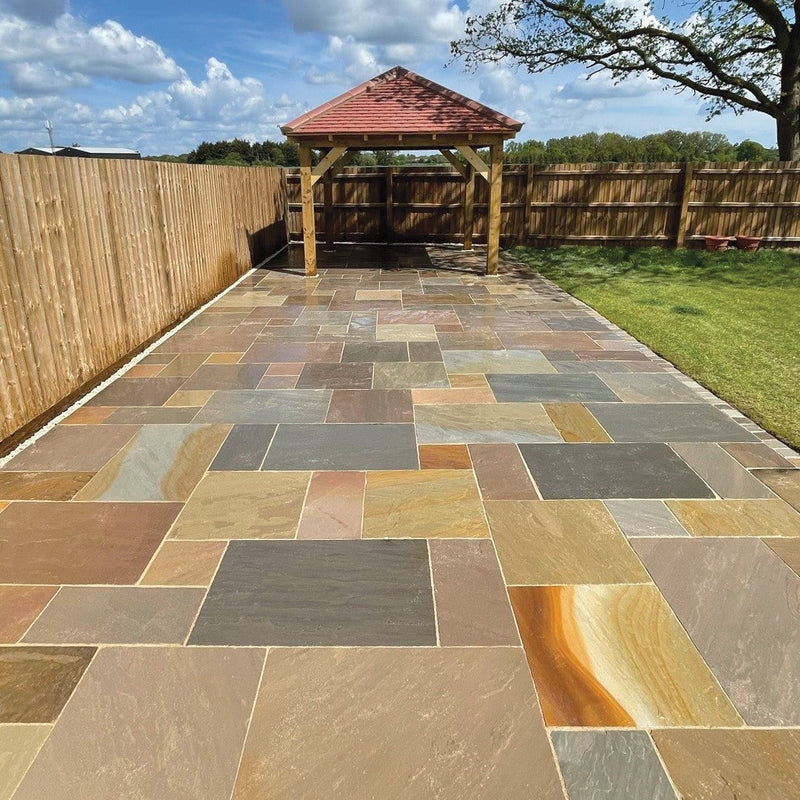 Load image into Gallery viewer, Buff Indian Sandstone Paving - 290 x 290 x 22mm - Hand Cut & Riven