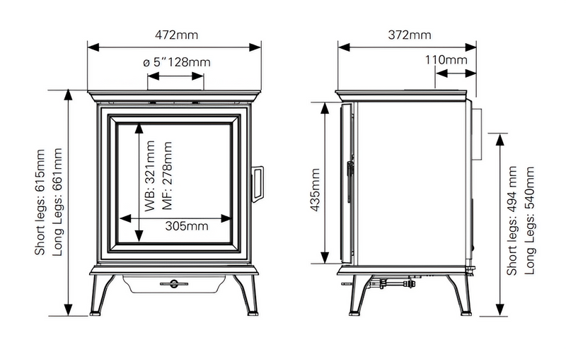 Load image into Gallery viewer, Stovax Sheraton 5 Multifuel Stove - Black