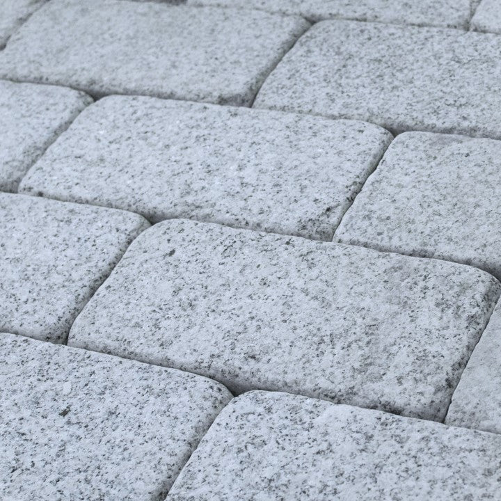 Load image into Gallery viewer, Light Grey Granite Block Paving - 200 x 100 x 50mm - Sawn, Tumbled & Honed