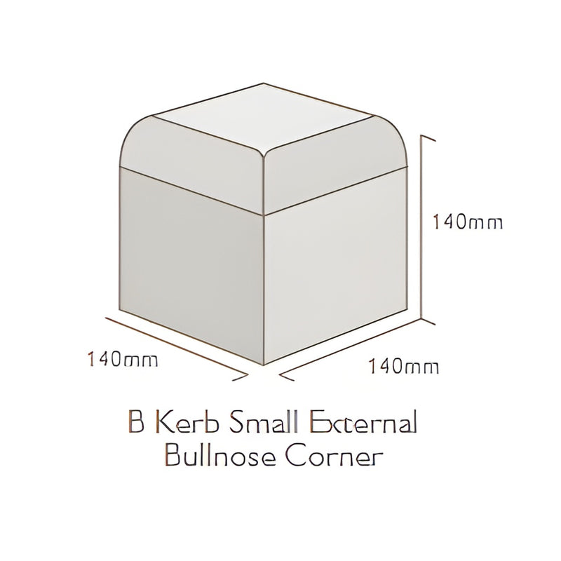 Load image into Gallery viewer, Lakeland B-Kerb Corners - Small External Bullnose - Charcoal (140mm X 140mm X 140mm)