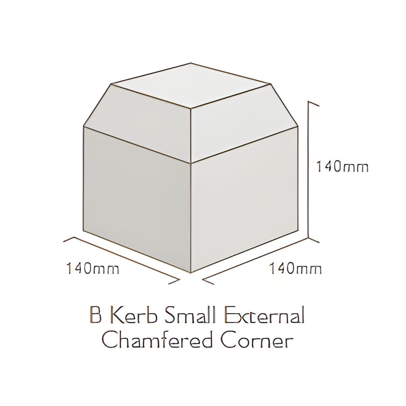 Load image into Gallery viewer, Lakeland B-Kerb Corners - Small External Chamfered - Charcoal (140mm X 400mm X 400mm)