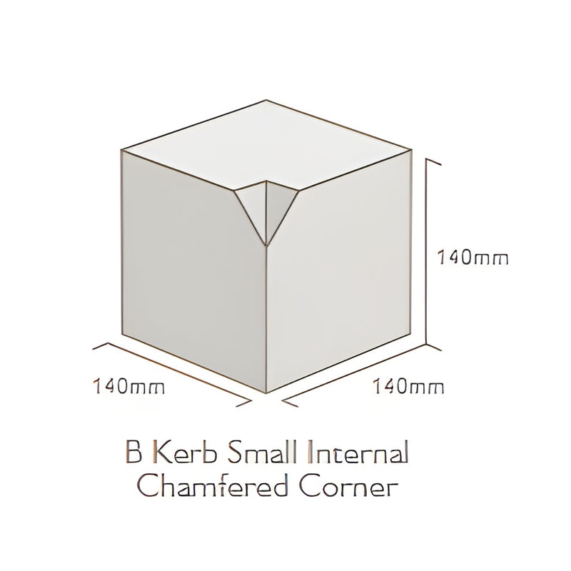 Load image into Gallery viewer, Lakeland B-Kerb Corners - Small Internal Chamfered - Charcoal (140mm X 400mm X 400mm)