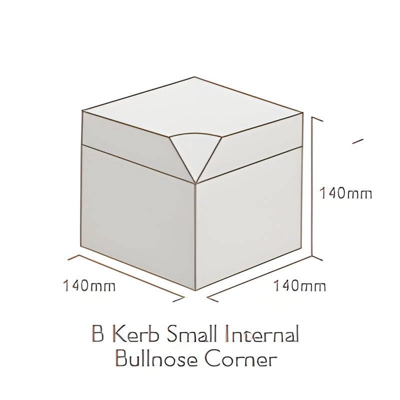 Load image into Gallery viewer, Lakeland B-Kerb Corners - Small Internal Bullnose - Charcoal (140mm X 140mm X 140mm)