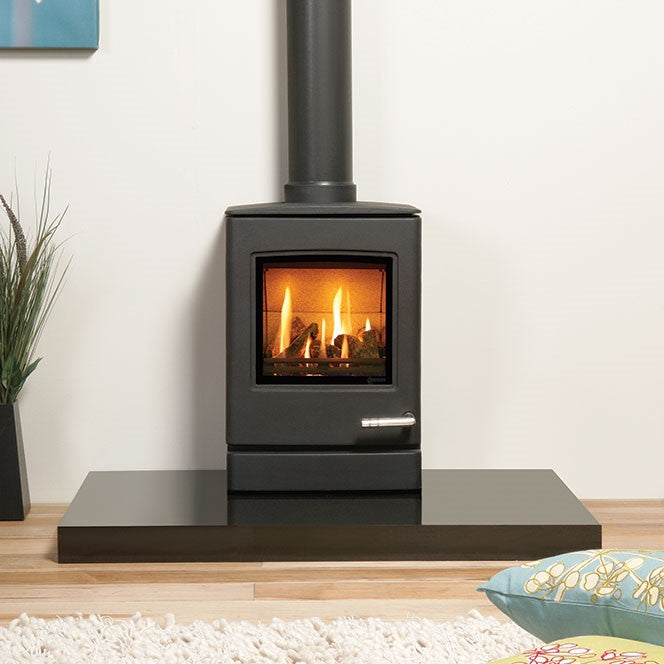 Load image into Gallery viewer, Gazco CL3 Natural Gas Stove - Conventional Flue - Top Flue Outlet - Black
