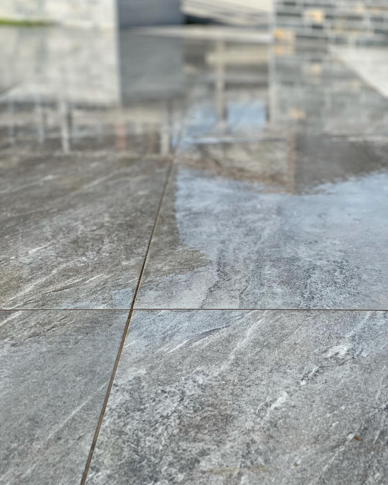 Load image into Gallery viewer, Alpine Anthracite - Black Porcelain Paving Tiles - 1200 x 600 x 20mm