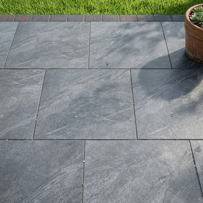 Load image into Gallery viewer, Anthracite - Black Porcelain Paving Tiles - 600 x 600 x 20mm