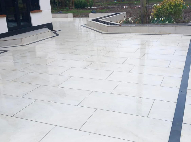 Load image into Gallery viewer, Arcadia Wheat - Light Grey Porcelain Paving Tiles - 1000 x 500 x 20mm