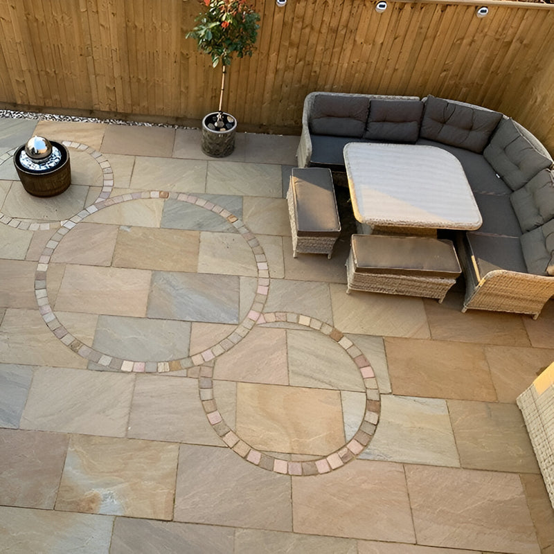 Load image into Gallery viewer, Autumn Gold Indian Sandstone Paving - 600 x 600 x 22mm - Hand Cut & Riven
