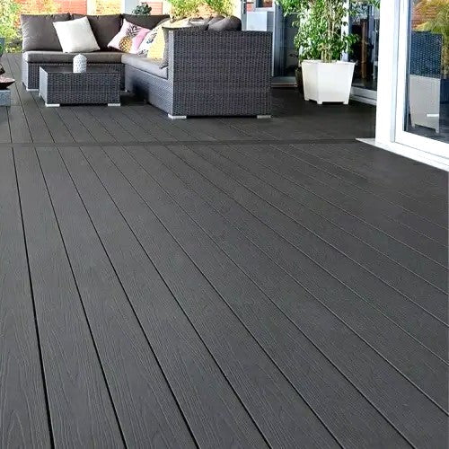 Soho Charcoal - Black Composite Decking - Decking Board - 3600 x 146 x ...