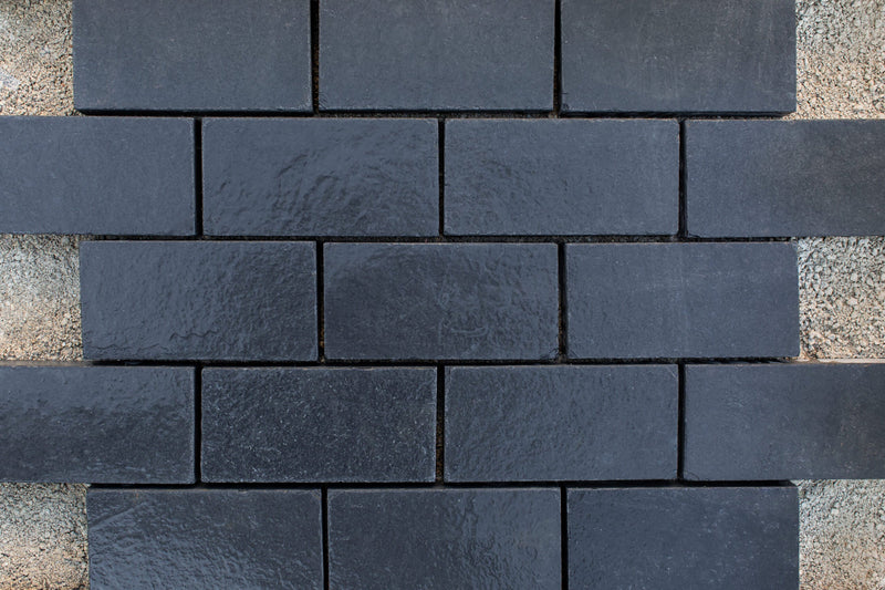 Load image into Gallery viewer, Kota Black Limestone Block Paving - 200 x 100 x 50mm - Sawn & Riven