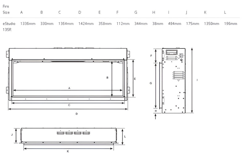 Load image into Gallery viewer, Gazco eStudio 135R Inset Electric Fire
