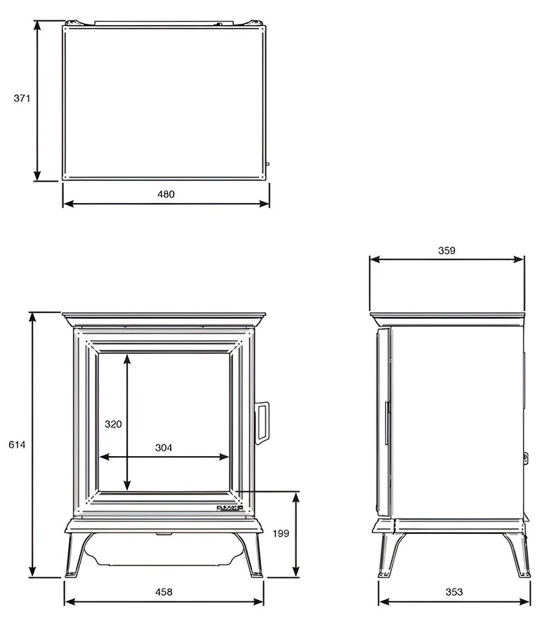 Load image into Gallery viewer, Gazco Sheraton Electric Stove - Black