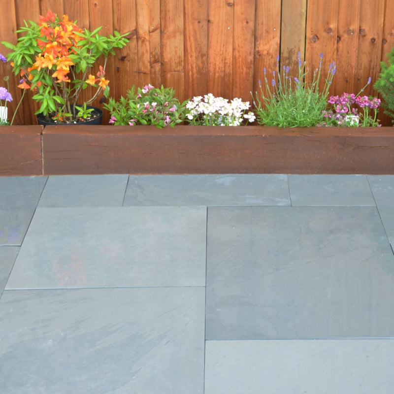 Load image into Gallery viewer, Brazilian - Grey Slate Paving - 600 x 295 x 20mm - Sawn & Riven