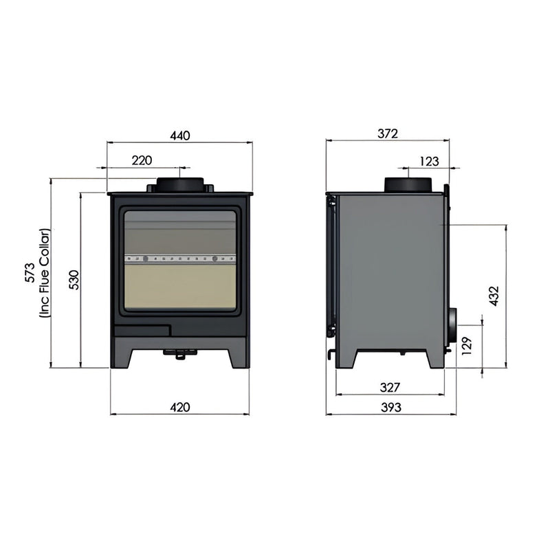 Load image into Gallery viewer, Herald Allure 4 Wood Stove - Black