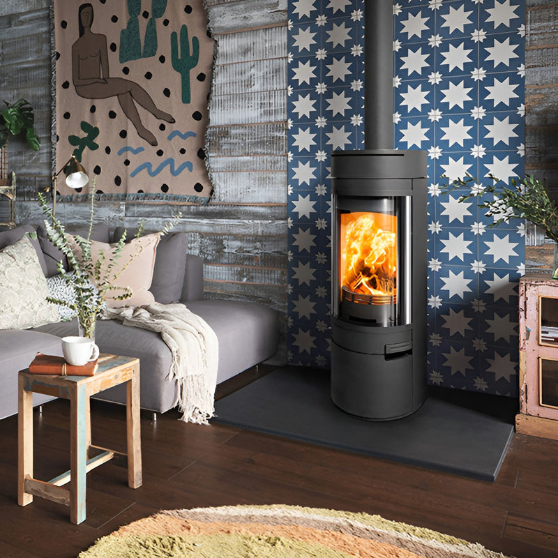 Load image into Gallery viewer, Hunter Halo Radial Wood Stove - Black