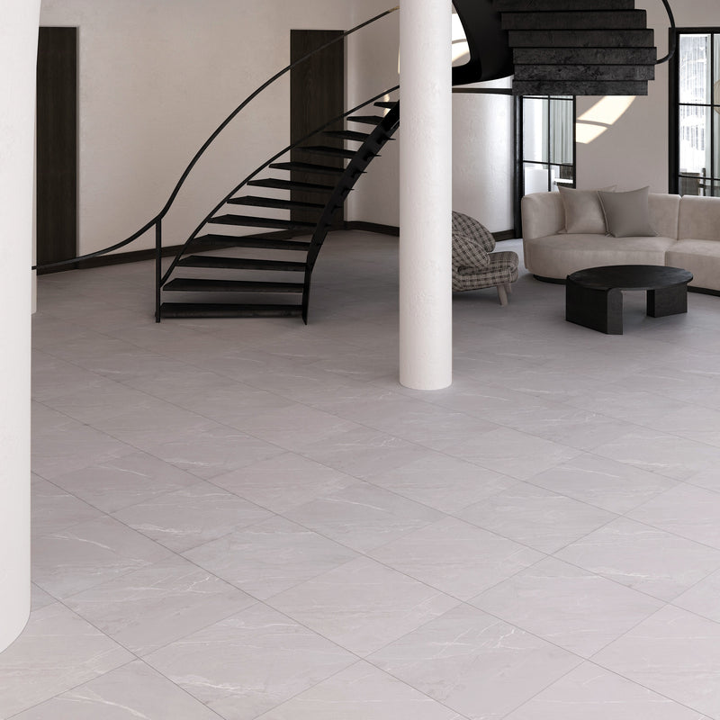 Load image into Gallery viewer, Lagom Gra - Grey Porcelain Paving Tiles - Semi-Polished Finish - 600 x 600 x 7mm