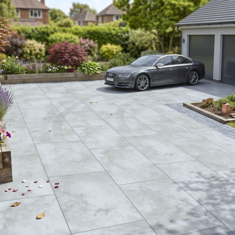 Load image into Gallery viewer, Limestone - Grey Porcelain Paving Tiles - 900 x 600 x 20mm