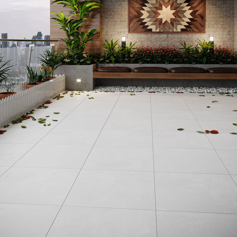 Load image into Gallery viewer, Luna Off - White - Porcelain Paving Tiles - 600 x 600 x 20mm
