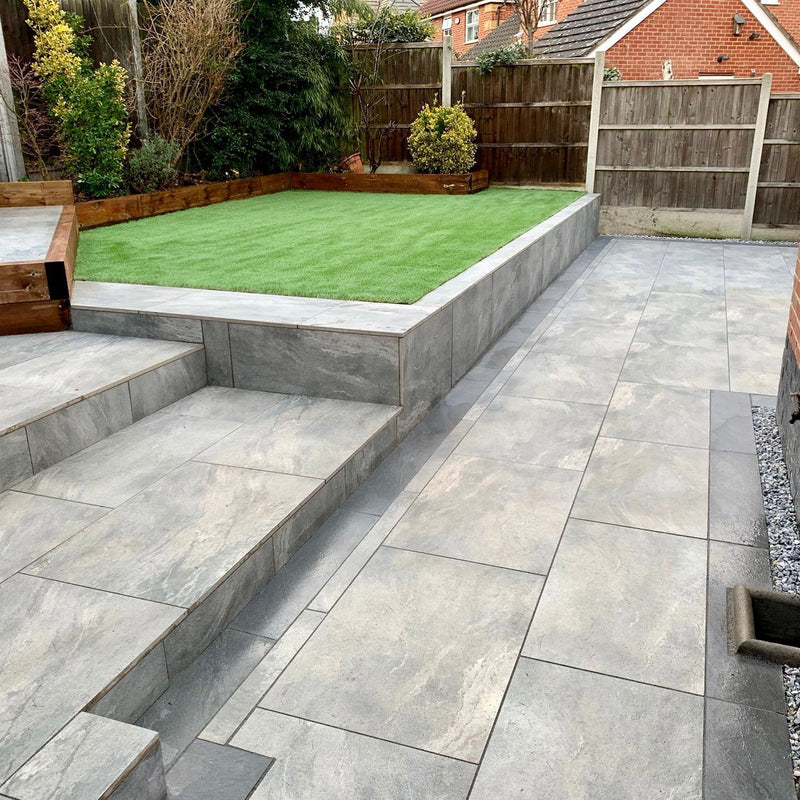 Load image into Gallery viewer, Mercury - Grey Porcelain Paving Tiles - 900 x 600 x 20mm