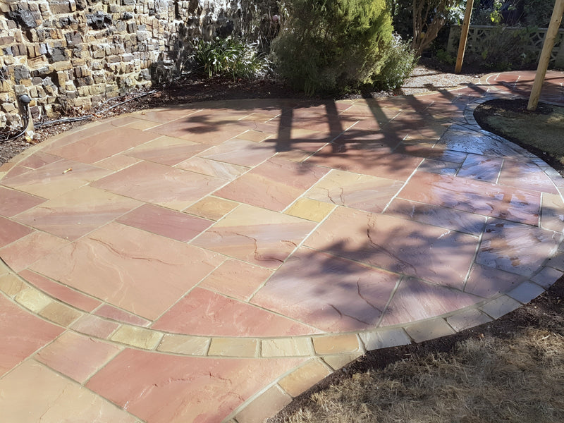 Load image into Gallery viewer, Modak Indian Sandstone Paving - 600 x 600 x 22mm - Hand Cut & Riven