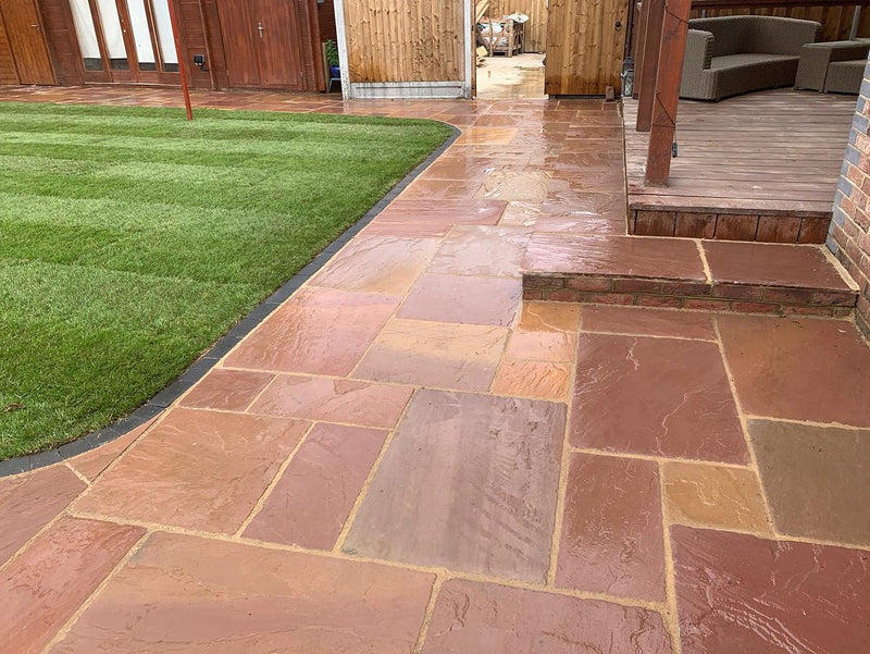 Load image into Gallery viewer, Modak Indian Sandstone Paving - 900 x 600 x 22mm - Hand Cut & Riven