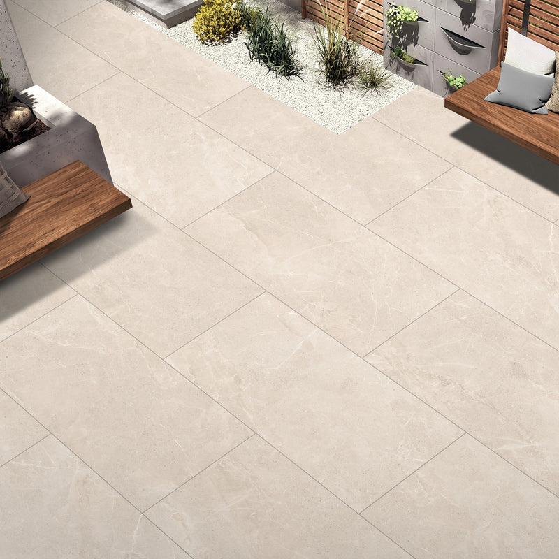 Load image into Gallery viewer, Mona Cream - Beige Porcelain Paving Tiles - 1200 x 600 x 10mm