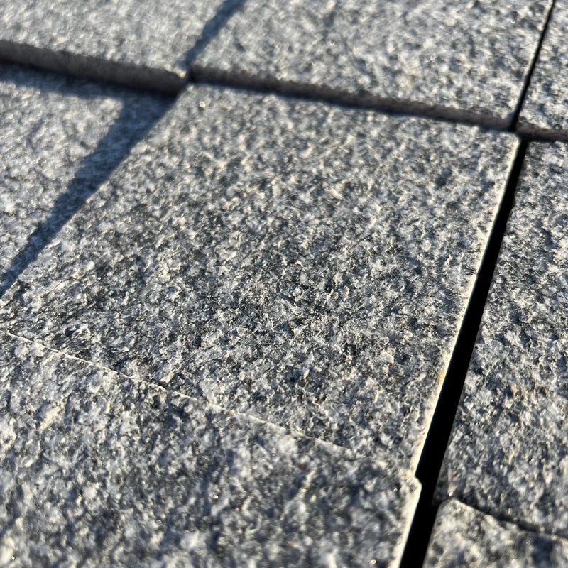 Load image into Gallery viewer, Dark Grey Granite Block Paving - 100 x 100 x 50mm - Sawn & Flamed