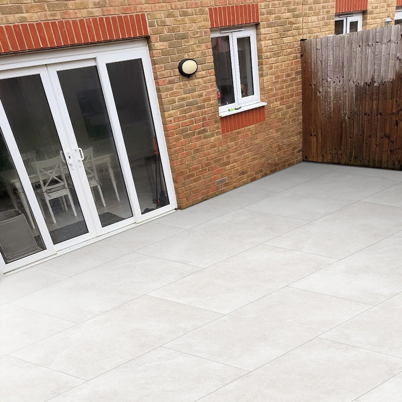 Load image into Gallery viewer, Palma - White Porcelain Paving Tiles - 1200 x 600 x 20mm