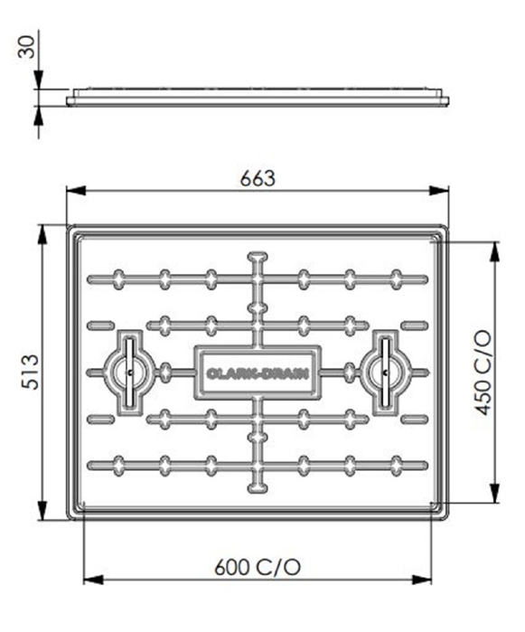 Load image into Gallery viewer, Clark Manhole Cover PC6CG - 600 x 450mm