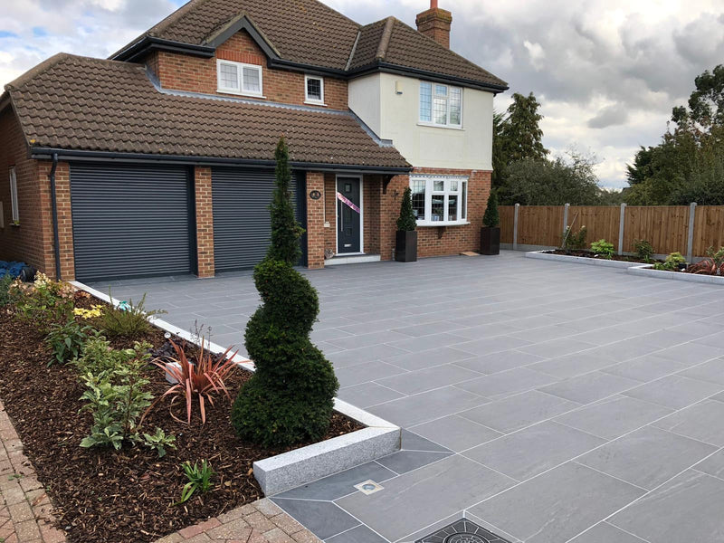 Load image into Gallery viewer, Promenade Fog - Black Porcelain Paving Tiles - 1000 x 500 x 20mm