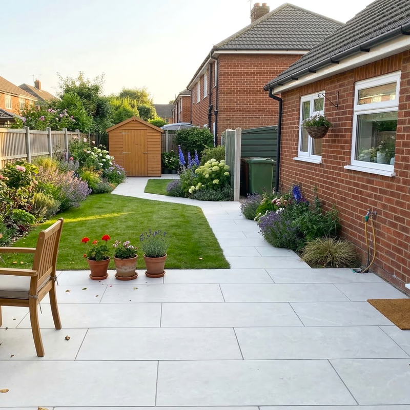 Load image into Gallery viewer, Quartz - White Porcelain Paving Tiles - 1200 x 600 x 20mm