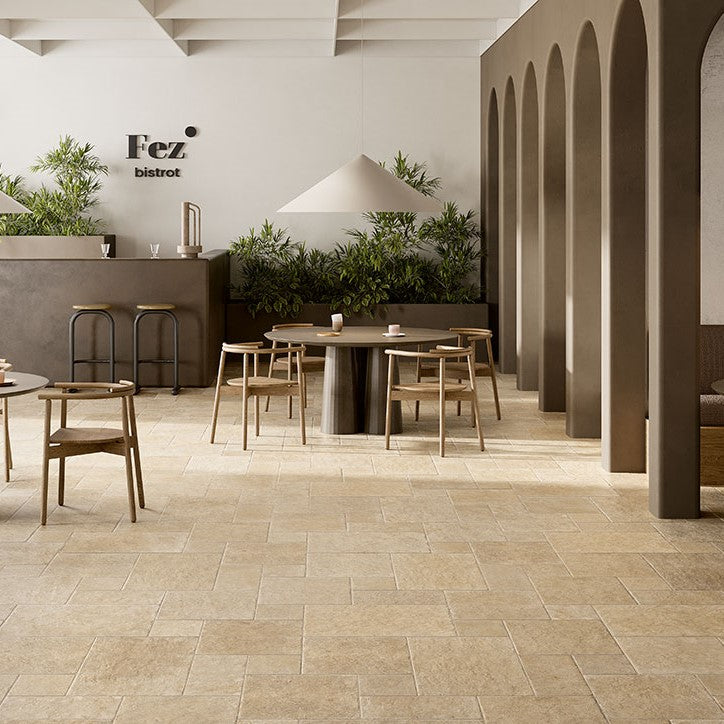 Load image into Gallery viewer, Rustico Sand - Beige Porcelain Paving Tiles - 900 x 600 x 20mm