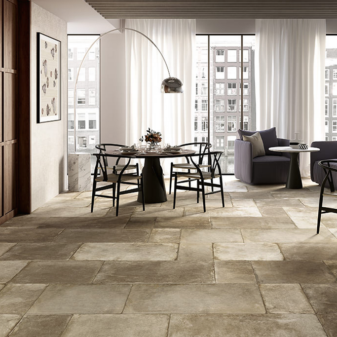 Load image into Gallery viewer, Rustico Sabbia - Beige Porcelain Paving Tiles - 900 x 600 x 20mm