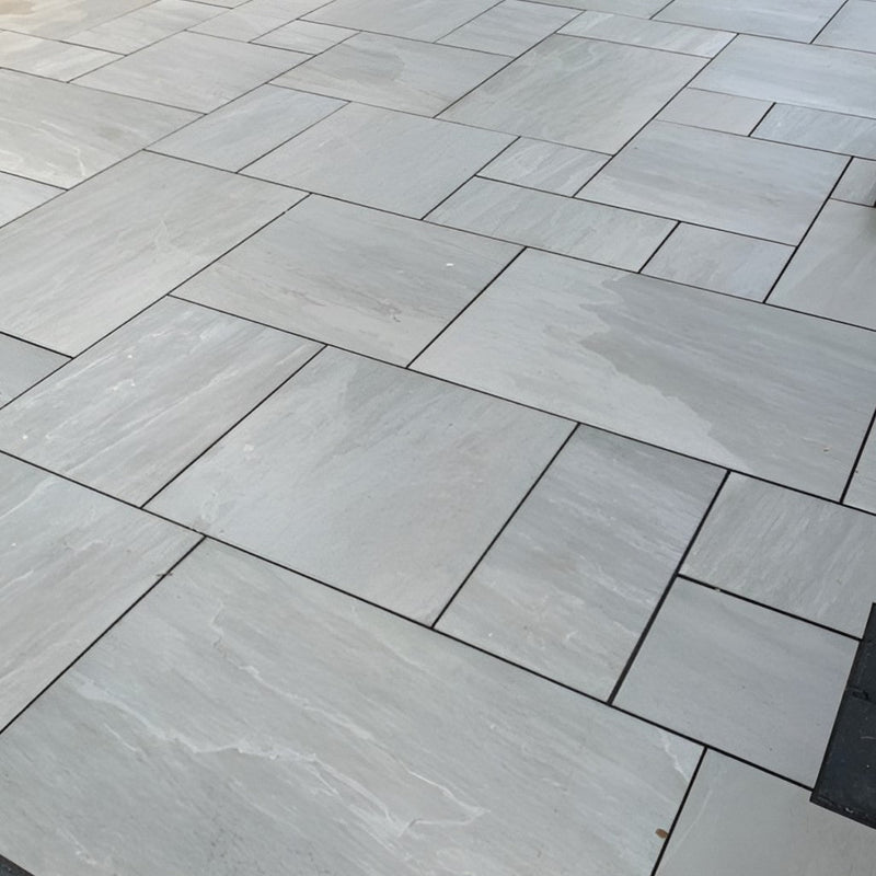 Load image into Gallery viewer, Kandala Grey Indian Sandstone Paving - 290 x 290 x 22mm - Hand Cut & Riven