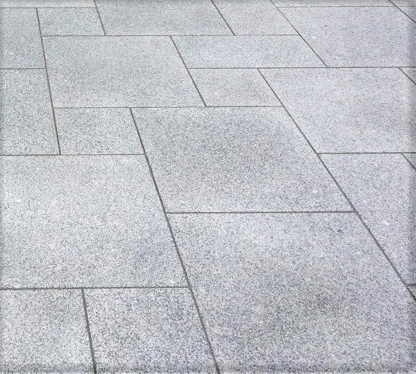 Load image into Gallery viewer, Light Grey Granite Paving - Patio Pack - Mixed Sizes - Sawn & Flamed
