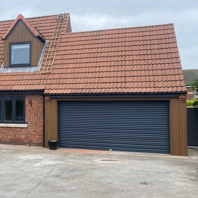 Load image into Gallery viewer, Slatted Spiced Cedar - Brown Composite Cladding - End Piece - 2200 x 49.25 x 49.25 mm