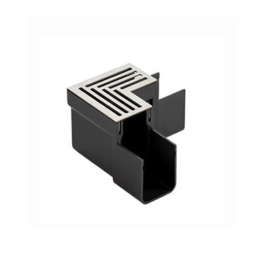 ACO Threshold Drain - Corner Unit - Alluminium Grating - Steel