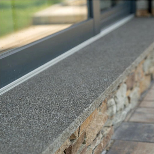 Dark Grey Granite Planks - 600 x 147 x 20mm - Sawn & Flamed