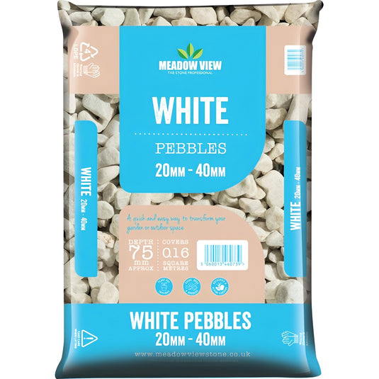 White Pebbles 20-40mm - Maxi Bag - 20kg